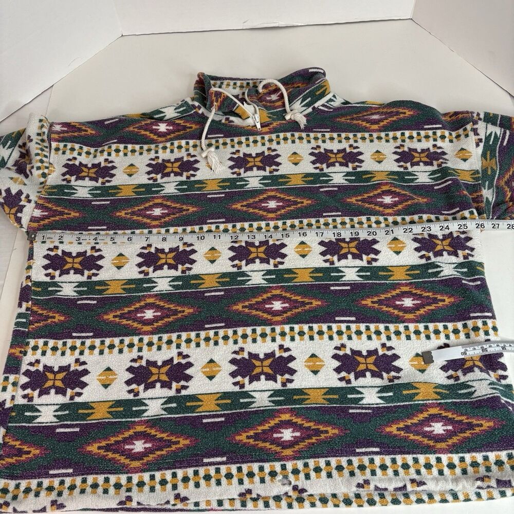 Vintage Jeans Wear Aztec Style Sweatshirt, Multicolored, Large, Quarter Zip - Picture 5 of 7